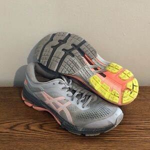 ASICS GEL-KAYANO 26 1012A536 Running Sneaker - Women's Size 9.5, Gray/Pink